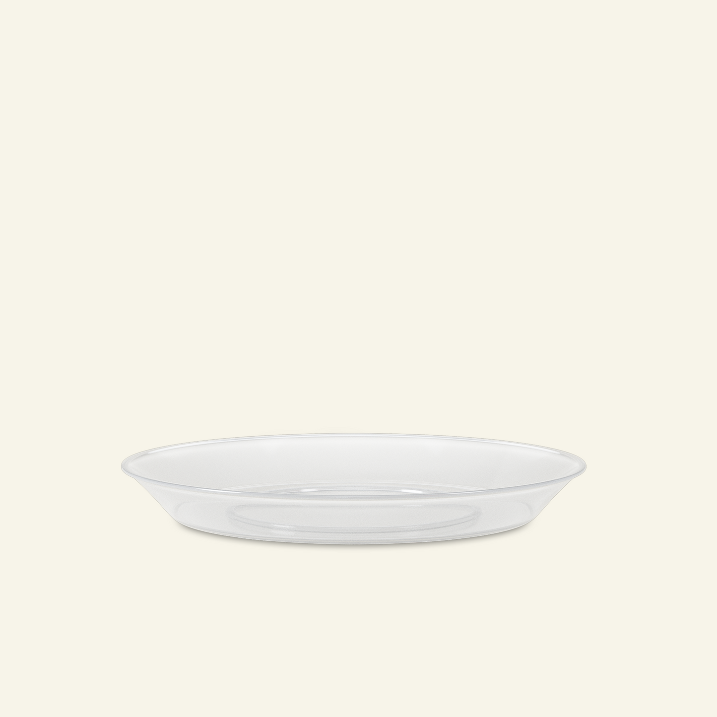 Läpinäkyvä kasvien aluslautanen