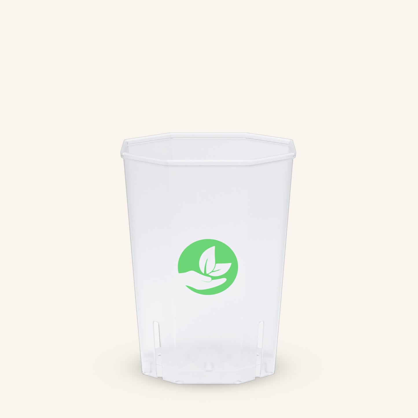 Neliönmuotoiset läpinäkyvät kasviruukut