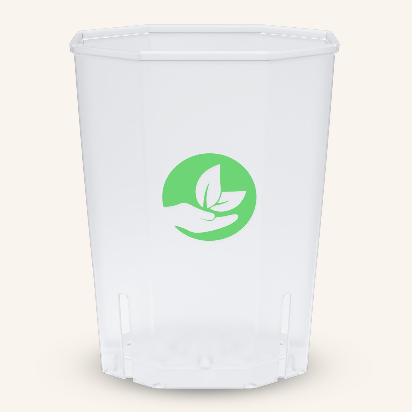 Neliönmuotoiset läpinäkyvät kasviruukut